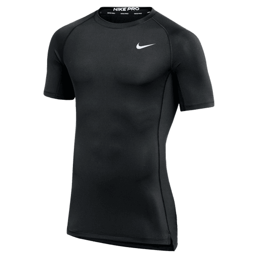 Nike Pro Tight Top Short-Sleeve Training Wear Black/White Mens Small - Third Coast Soccer
