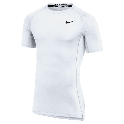 Nike Pro Tight Top Short-Sleeve Training Wear White/Black Mens Small - Third Coast Soccer