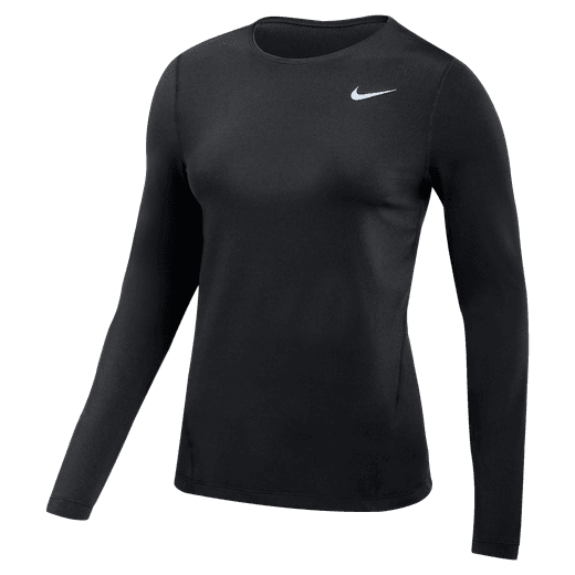 Nike Women's Pro LS Top 2.0 Training Wear Black/White Womens X-Small - Third Coast Soccer