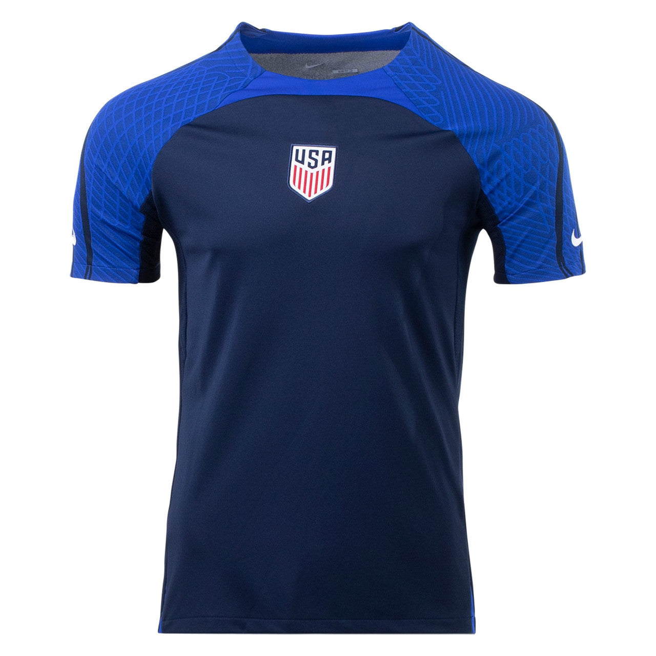 Nike USMNT Strike SS Training Top 2022 International Replica Closeout Obsidian/Bright Blue/White Mens Small - Third Coast Soccer