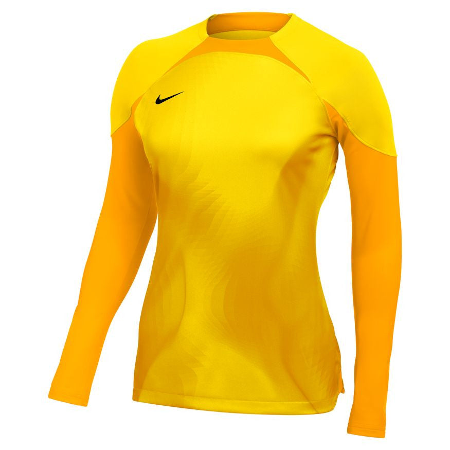 Nike Dri-Fit Adv Womens Gardien 4 LS Goalkeeper Jersey - Tour Yellow/University Gold Goalkeeper Tour Yellow/University Gold/Bl Womens Small - Third Coast Soccer