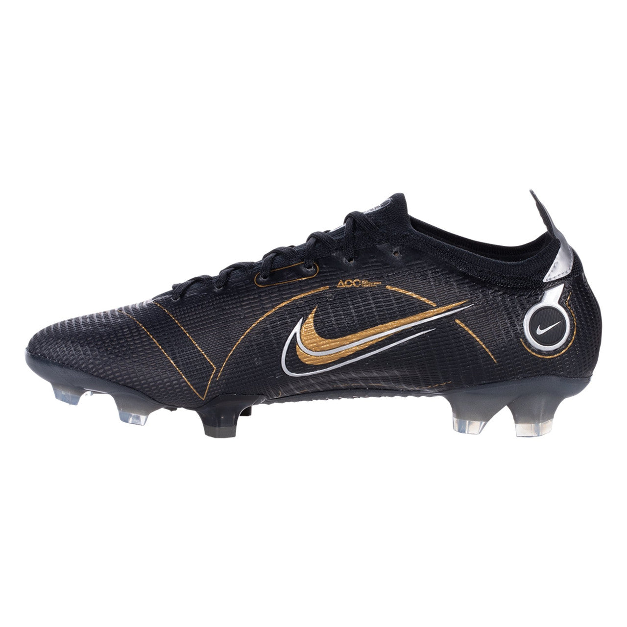 Nike Mercurial Vapor 14 Elite FG - Black/Metallic Gold/Metallic Silver Mens Firm Ground Mens 7.5 Black/Metallic Gold - Third Coast Soccer