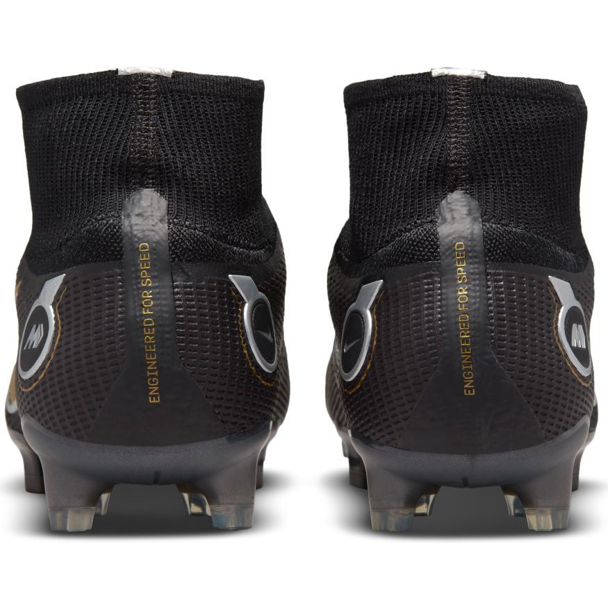 Nike Merc Superfly 8 Elite FG Mens Footwear Mens 9 Black/Metallic Gold/Mtlc Silve - Third Coast Soccer