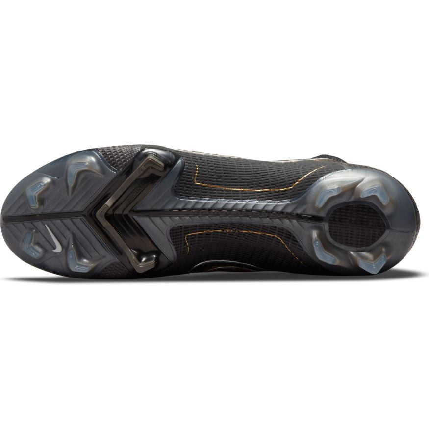 Nike Merc Superfly 8 Elite FG Mens Footwear Mens 8.5 Black/Metallic Gold/Mtlc Silve - Third Coast Soccer