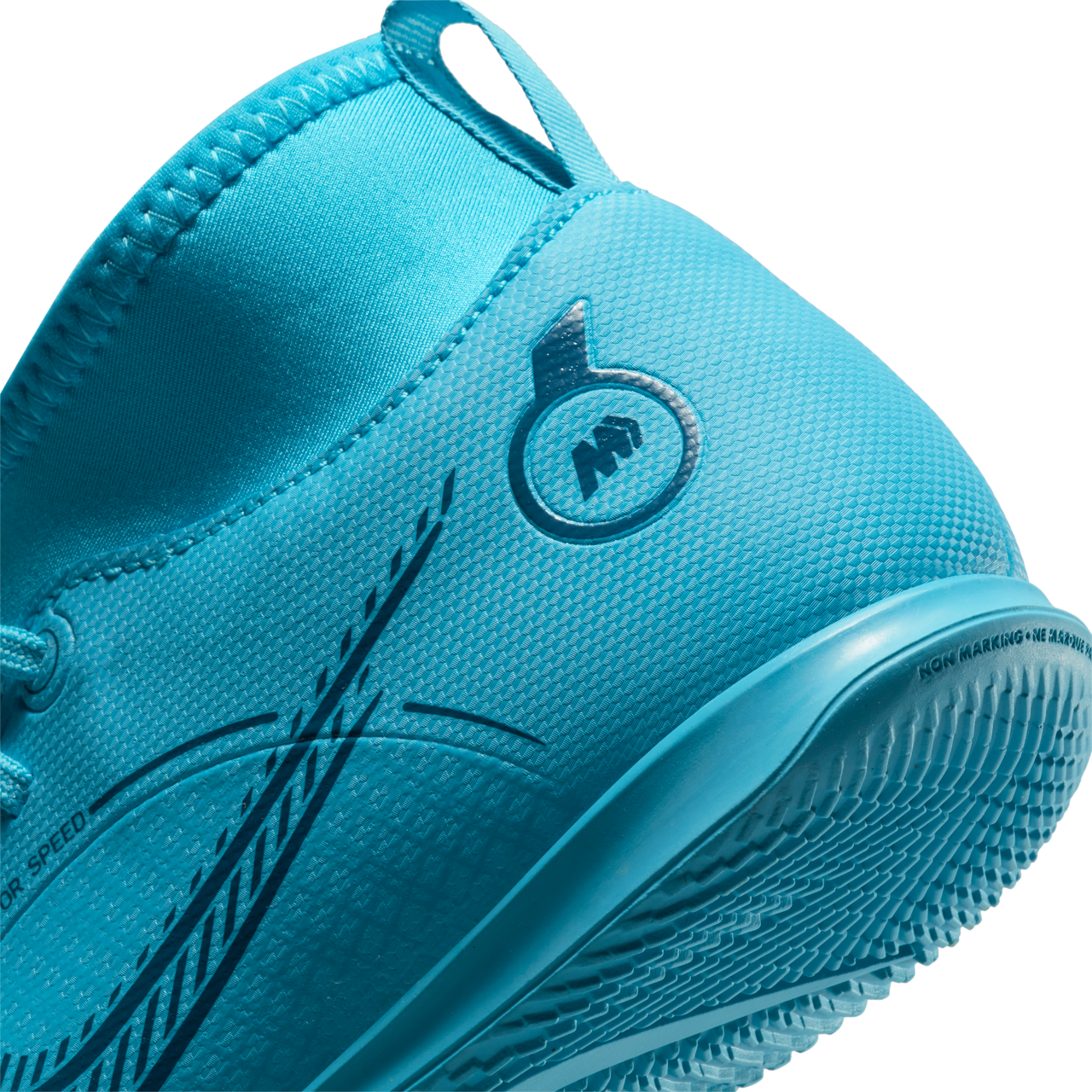 Nike Jr Mercurial Superfly 8 Club IC - Chlorine Blue/Total Orange Youth Indoor Youth 4 Chlorine Blue/Laser Orange - Third Coast Soccer