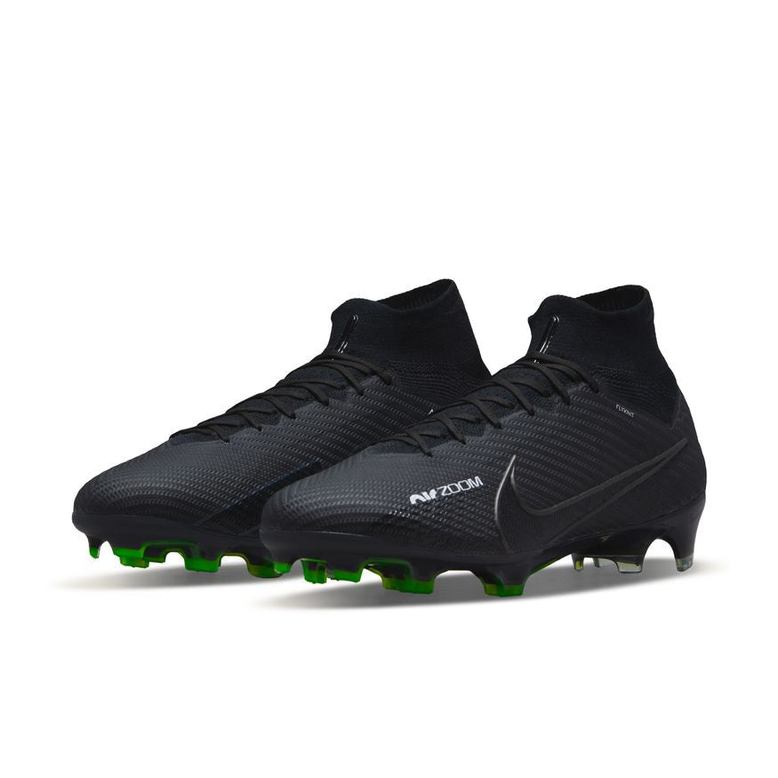 Nike Zoom Mercurial Superfly 9 Elite FG - Black/Dark Smoke Grey/White/Volt Men's Footwear Closeout   - Third Coast Soccer