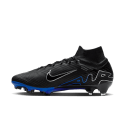 Nike Mercurial Superfly 9 Elite FG - Black/Chrome/Hyper Royal Men's Footwear Closeout - Third Coast Soccer