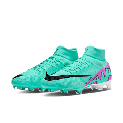 Nike Mercurial Superfly 9 Pro FG - Turquoise/Fuchsia/Black/White Mens Footwear Hyper Turquoise/Fuchsia Dream/Black/White Mens 6.5 - Third Coast Soccer