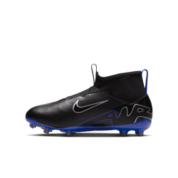 Nike Junior Zoom Mercurial Superfly 9 Academy FG - Black/Chrome/Hyper Royal Youth Firm Ground   - Third Coast Soccer
