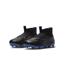 Nike Junior Zoom Mercurial Superfly 9 Academy FG - Black/Chrome/Hyper Royal Youth Firm Ground   - Third Coast Soccer