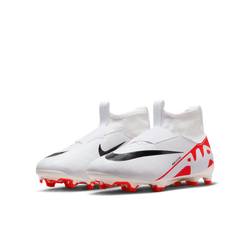 Nike Junior Zoom Mercurial Superfly 9 Academy FG - Crimson/White/Black Youth Firm Ground Youth 1 Bright Crimson/White/Black - Third Coast Soccer