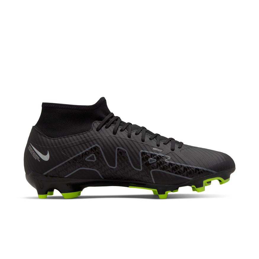 Nike Zoom Mercurial Superfly 9 Academy FG - Black/Smoke Grey/White/Volt Mens Footwear   - Third Coast Soccer