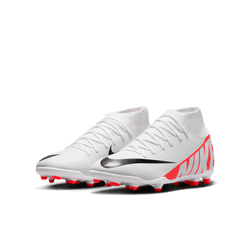 Nike Junior Mercurial Superfly 9 Club FG - Crimson/White/Black Youth Footwear Closeout Youth 1 Bright Crimson/White/Black - Third Coast Soccer