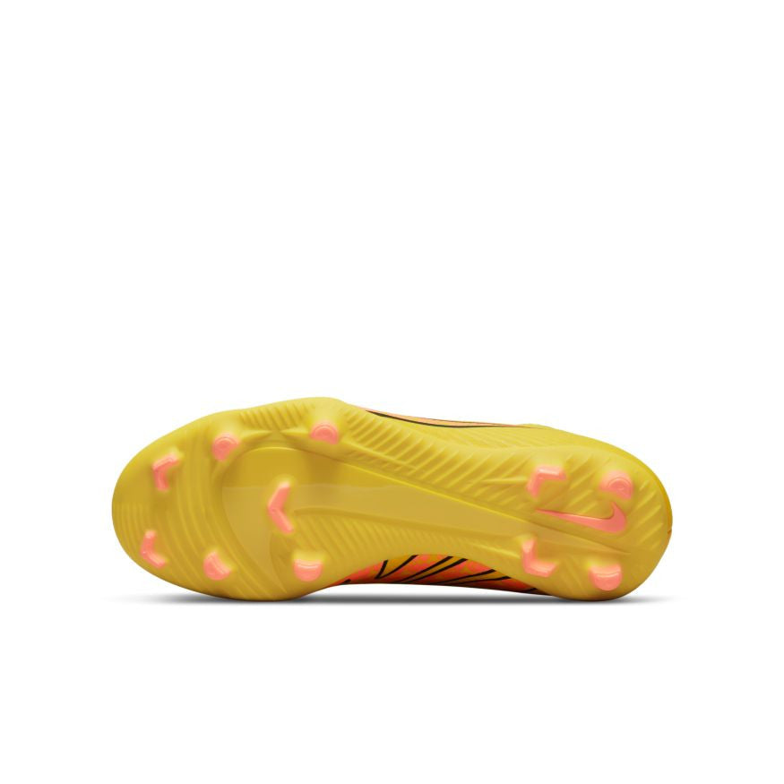 Nike Junior Mercurial Superfly 9 Club FG - Yellow Strike/Sunset Glow Youth Footwear Closeout Youth 3 Yellow Strike/Sunset Glow - Third Coast Soccer