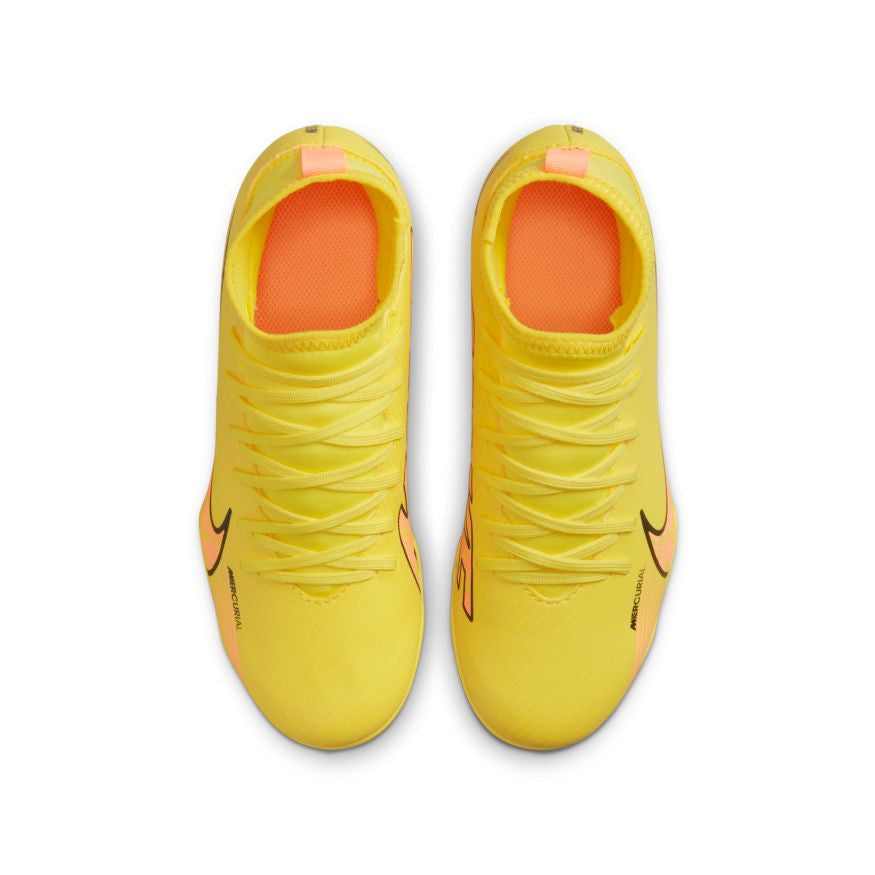 Nike Junior Mercurial Superfly 9 Club FG - Yellow Strike/Sunset Glow Youth Footwear Closeout Youth 2.5 Yellow Strike/Sunset Glow - Third Coast Soccer