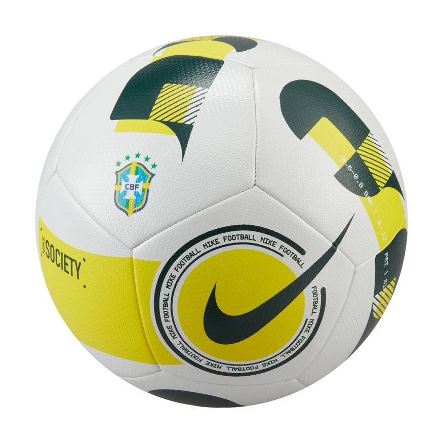 Nike Brazil Sockiety Ball Balls Size 5 White/Tour Yellow/Pro Green - Third Coast Soccer