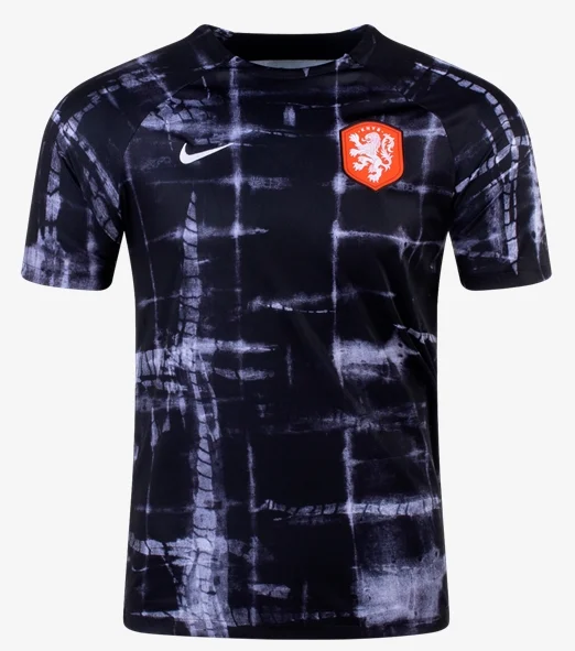 Nike KNVB SS Pre-Match Top International Replica Black/White Mens Small - Third Coast Soccer