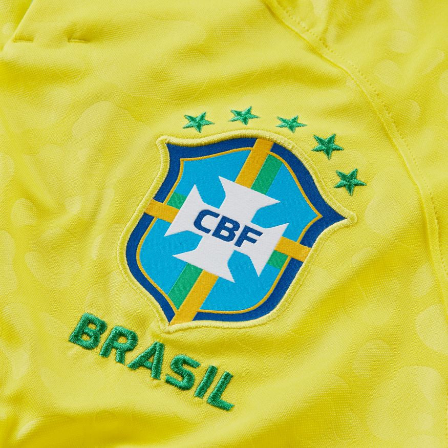 Nike Brazil Home Jersey 2022 International Replica Closeout Dynamic Yellow/Paramount Blue Mens Large - Third Coast Soccer