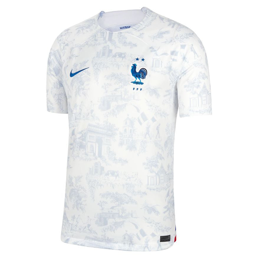 Nike France Away Jersey 2022 International Replica Closeout White/Game Royal Mens Small - Third Coast Soccer