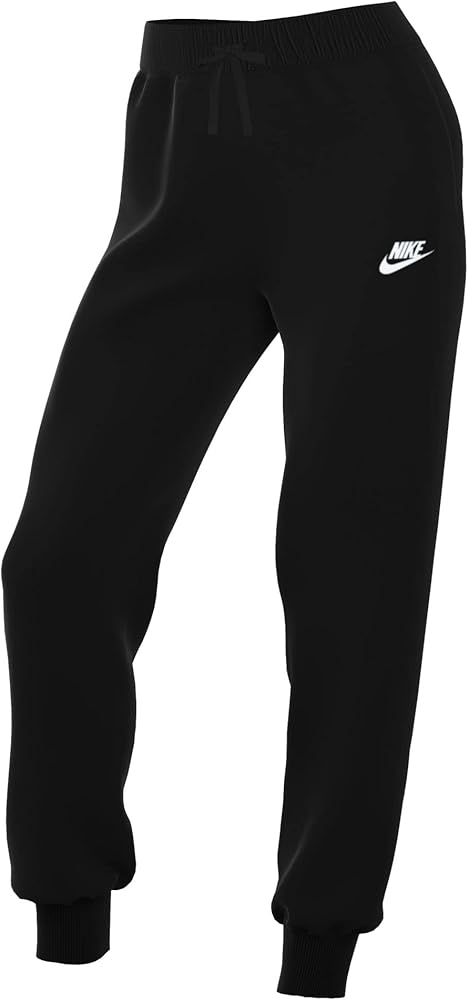 Nike Women's Mid-Rise Club Fleece Joggers Pants Black/White Womens XSmall - Third Coast Soccer