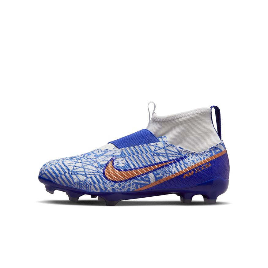 Nike Jr Zoom Merc Sf 9 Pro Cr7 Youth Footwear Youth 6 White/Metallic Copper/Concord - Third Coast Soccer