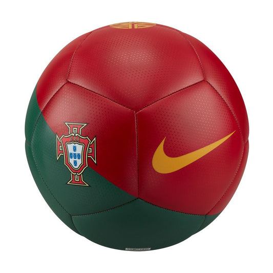 Nike Portugal Pitch Ball Balls Gorge Green/Pepper Red/Gold Size 5 - Third Coast Soccer