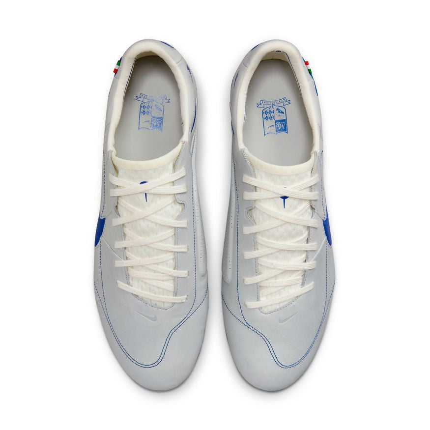 Nike Tiempo Legend 9 Elite FG - White/Game Royal/Silver Mens Firm Ground Mens 7 White/Game Royal/Metallic Silv - Third Coast Soccer