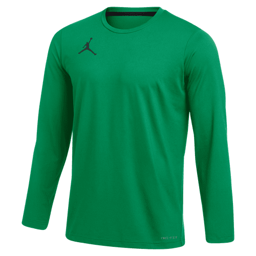 Nike Men's Jordan Team LS Training Top Training Wear Team Kelly Green/Black Mens Small - Third Coast Soccer