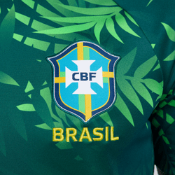Nike Brazil Academy Pro SS Top - Green/Teal/Yellow International Replica Closeout   - Third Coast Soccer