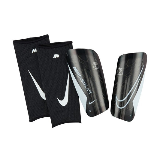 Nike Mercurial Lite Shinguard - Black/White Adult Shinguards   - Third Coast Soccer