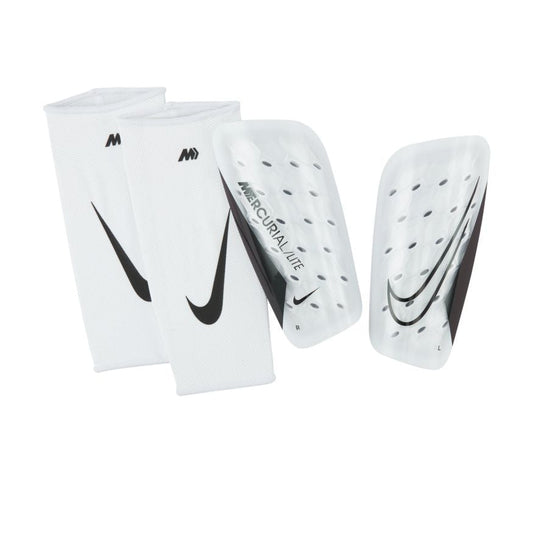 Nike Mercurial Lite Shinguard - White Adult Shinguards White/Black XSmall - Third Coast Soccer