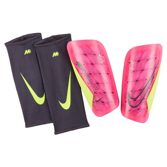Nike Mercurial Lite Shinguard - Pink Spell/Volt/Gridiron Adult Shinguards Small Pink Spell/Volt/Gridiron - Third Coast Soccer
