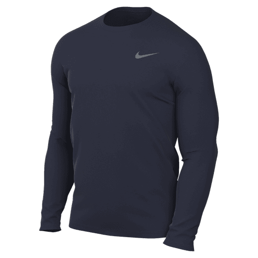 Nike Team Legend LS Tee Training Wear College Navy/Cool Grey Mens Small - Third Coast Soccer