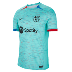 Nike FC Barcelona Third Jersey 23/24 Club Replica Light Aqua/Royal Blue/Black Mens Small - Third Coast Soccer
