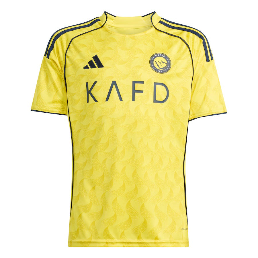 adidas Youth Al Nassr FC Ronaldo #7 Home Jersey 25/26 Club Replica Closeout - Third Coast Soccer