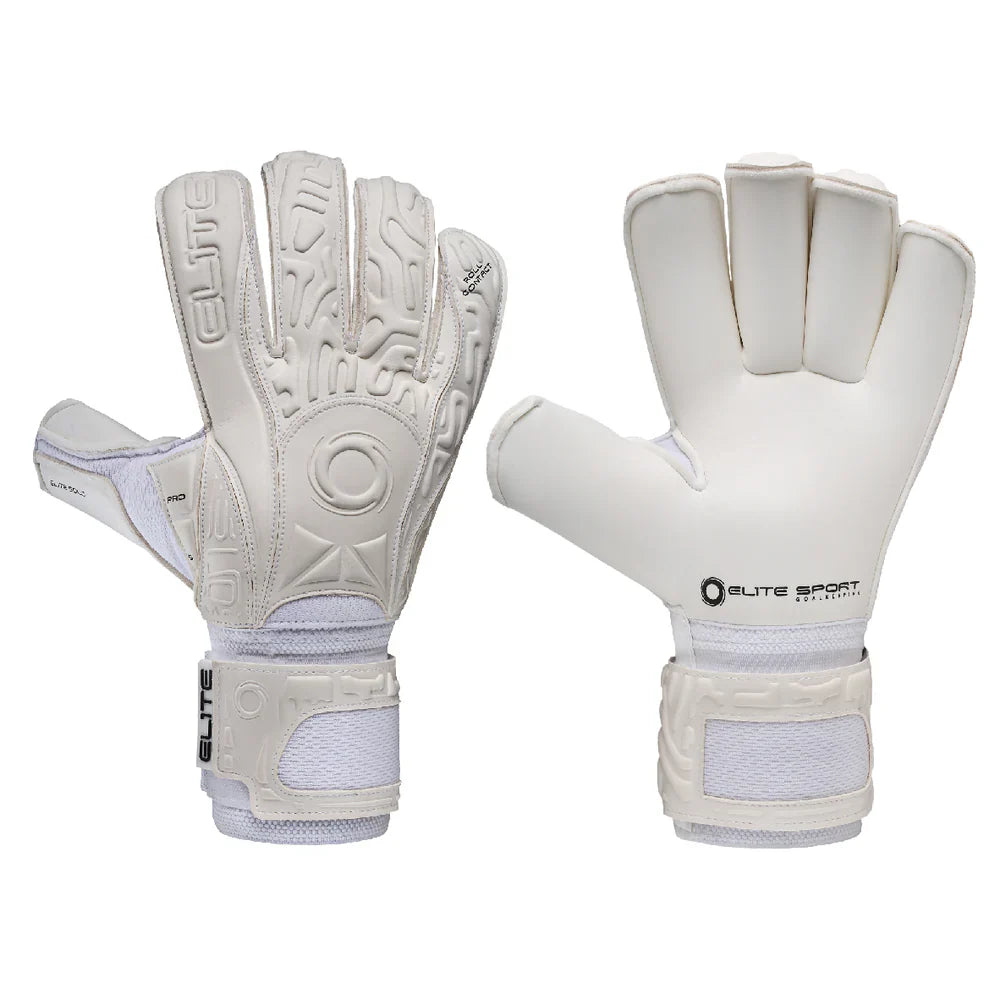 Elite White Solo Goalkeeper Gloves Gloves - Third Coast Soccer