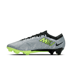 Nike Zoom Mercurial Vapor 15 Elite XXV FG - Metallic Silver/Volt/Black Men's Footwear Closeout   - Third Coast Soccer