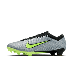 Nike Zoom Mercurial Vapor 15 Elite XXV FG - Metallic Silver/Volt/Black Men's Footwear Closeout   - Third Coast Soccer