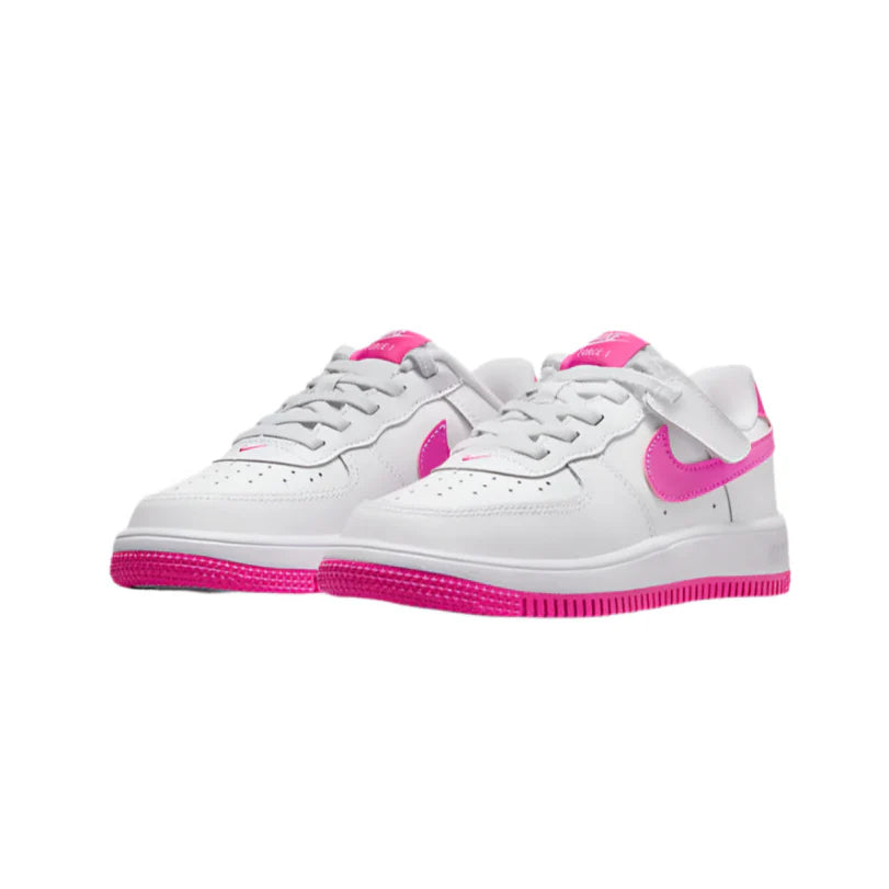 Nike Force 1 Low Easy-On Youth Footwear White/Laser Fuchsia Youth 1 - Third Coast Soccer