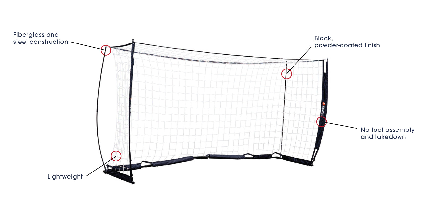 KwikGoal Kwik Flex Lite Goal - 4x6 Field Equipment   - Third Coast Soccer