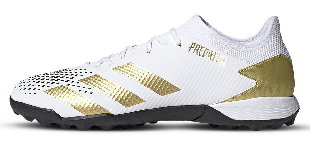 adidas Predator 20.3 Turf -  White/Gold/Black Mens Turf Mens 7 White/Gold/Black - Third Coast Soccer