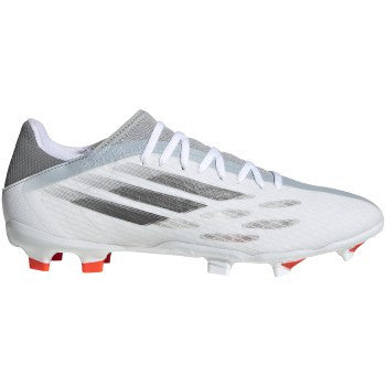 ADIDAS X SPEEDFLOW .3 FG Mens Footwear Mens 6.5 Feather Wht/Iron Met/Solar Red - Third Coast Soccer