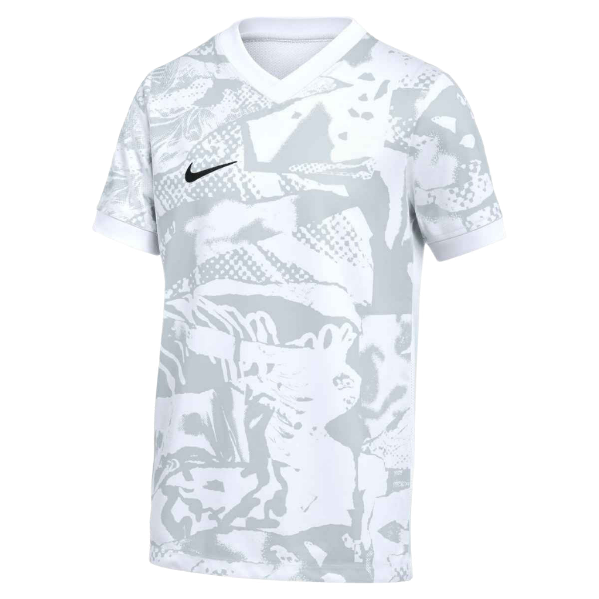 Nike Youth Precision VII SS Jersey Goalkeeper White/Pure Platinum/Black Youth XSmall - Third Coast Soccer