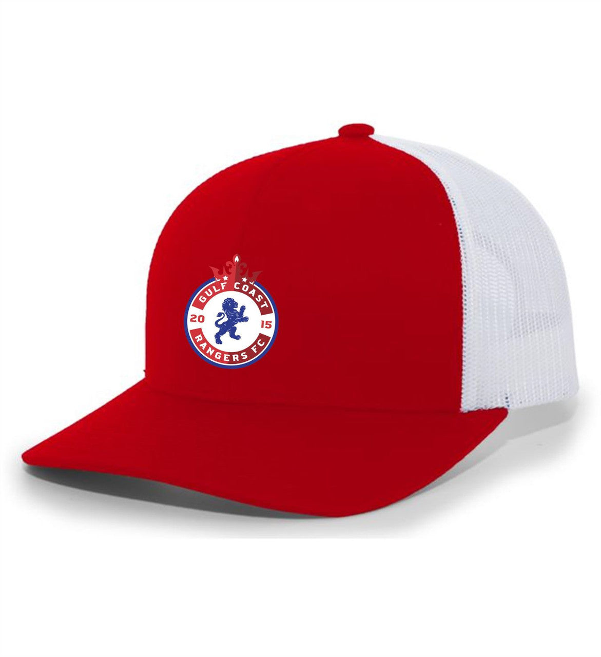 Tcs Rangers Trucker Hat Rangers Spiritwear Red/White Leather Patch - Third Coast Soccer