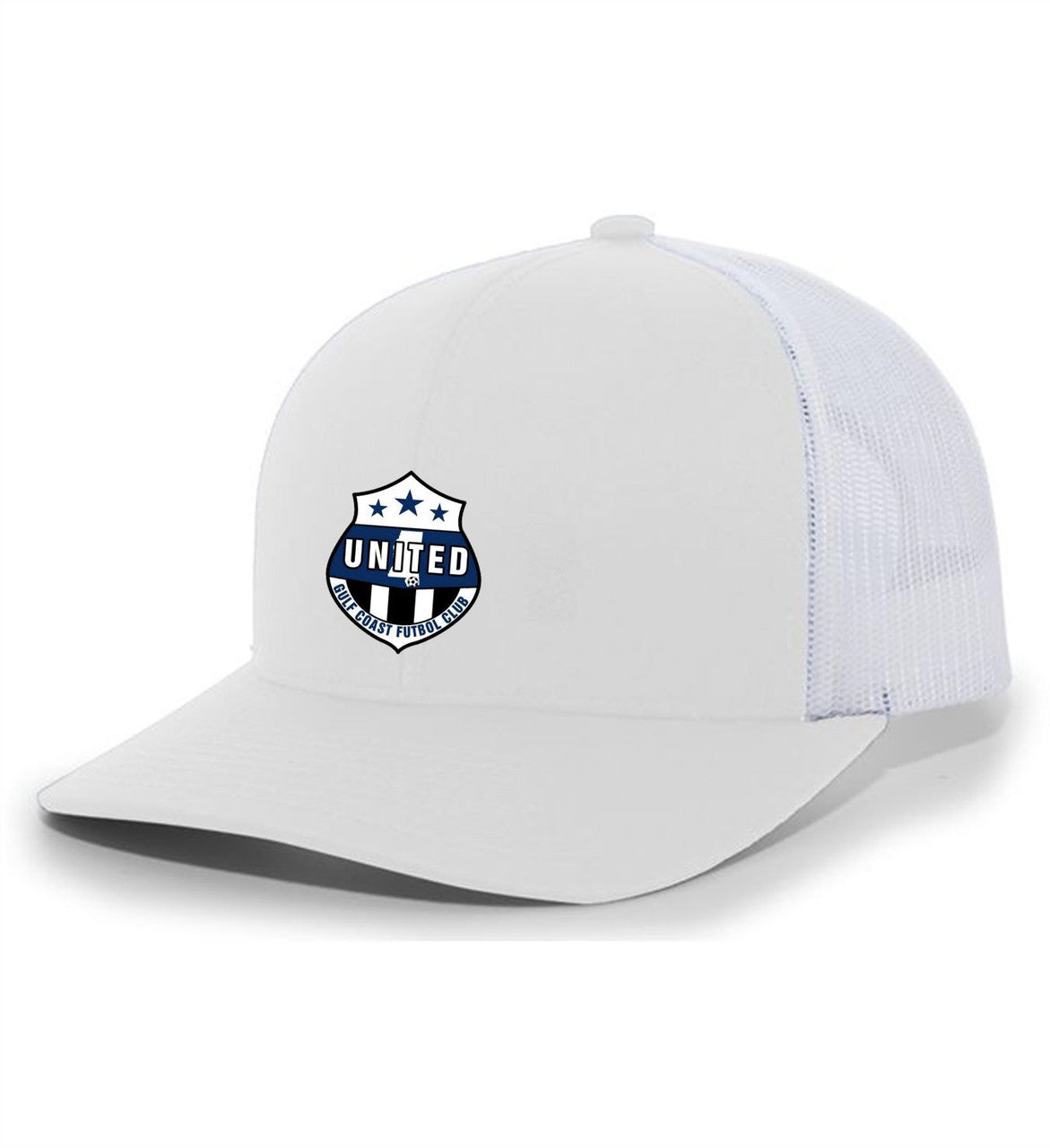TCS Gulf Coast United Trucker Hat Gulf Coast United Spiritwear White/White Full Color - Third Coast Soccer