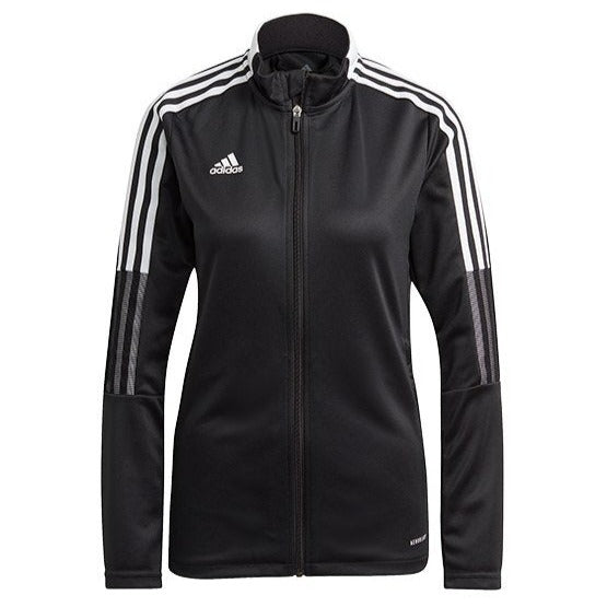 adidas Women's Tiro 21 Track Jacket - Black/White apparel closeout - Third Coast Soccer