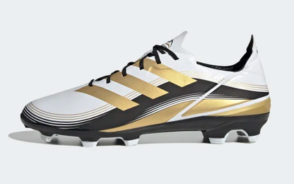adidas Gamemode FG - White/Gold/Black Mens Firm Ground Feather White/Gold Metallic/Black Mens 6.5 - Third Coast Soccer