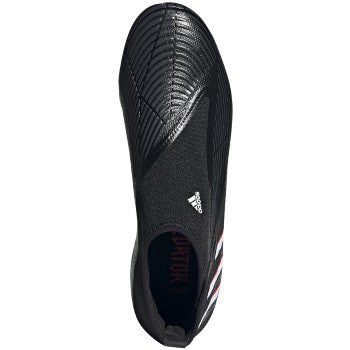 adidas Predator Edge.3 Laceless FG - Black/White/Vivid Red Mens Footwear   - Third Coast Soccer