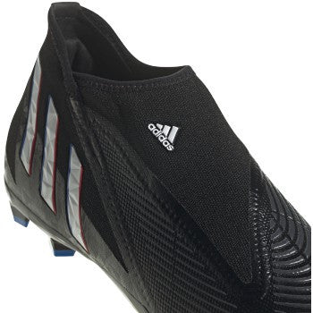 adidas Predator Edge.3 Laceless FG - Black/White/Vivid Red Mens Footwear   - Third Coast Soccer