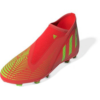 adidas Junior Predator Edge.3 Laceless FG - Solar Red/Solar Green/Black Youth Firm Ground Youth 3.5 Solar Red/Solar Green/Blac - Third Coast Soccer